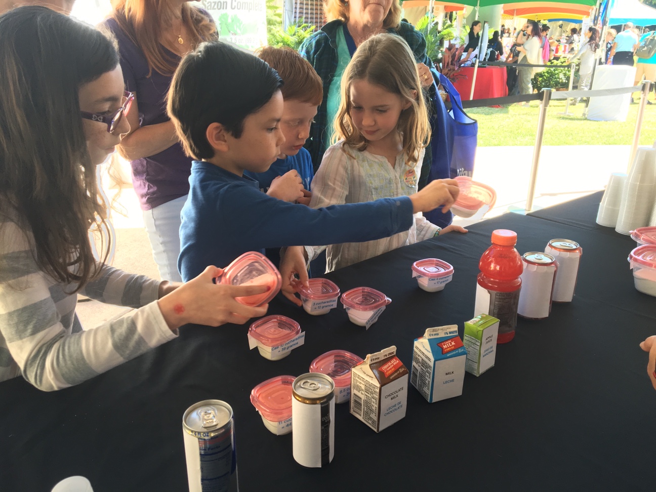 Guests investigate the (sometimes shocking) amount of sugar in some foods and drinks.