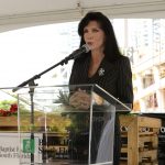 Woman presenting during an event being held during the day