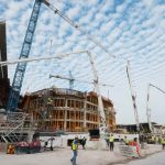 Low view of the construction site