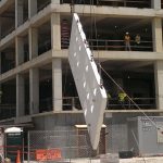 Overview of a building that is under construction