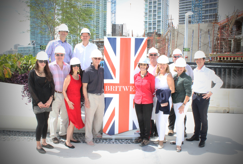 Museum President & CEO (in red shirt) and BritWeek organizers, on a tour of the Museum’s construction site.