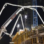 Construction site during night hours