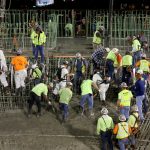 Team of construction workers working on a site
