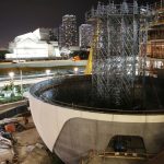 Construction site during the night hours