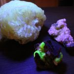 Minerals absorbing light and radiate colors only seen under a black light