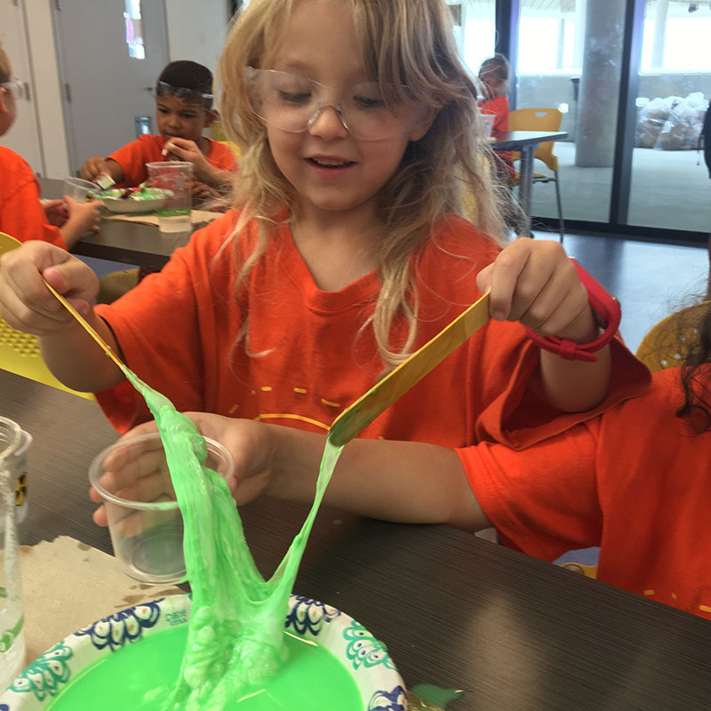 Children making slime