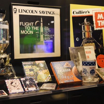 moon travel books and posters